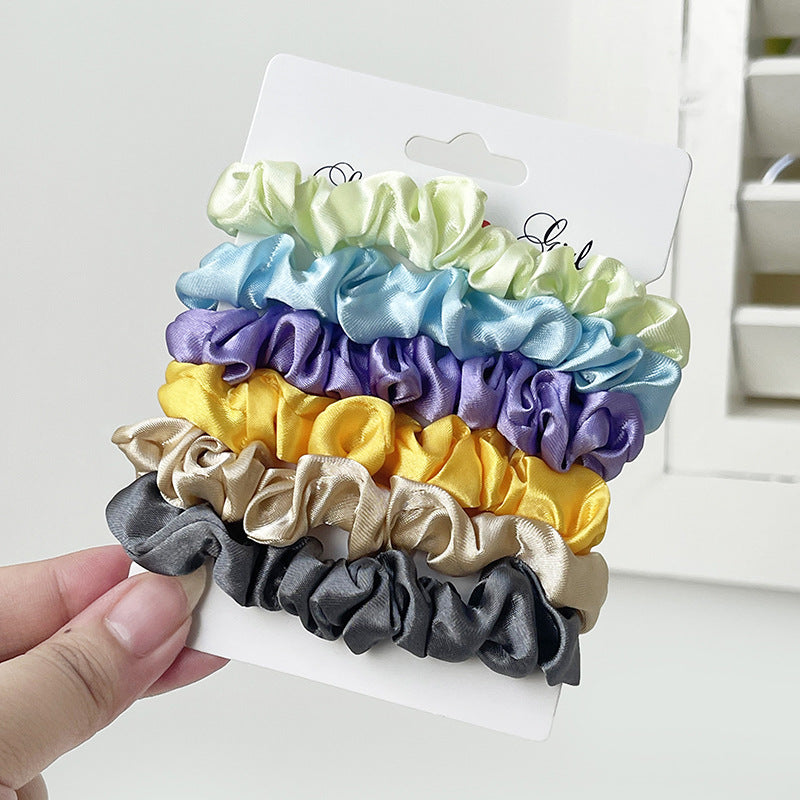 6-pack satin hair elastic