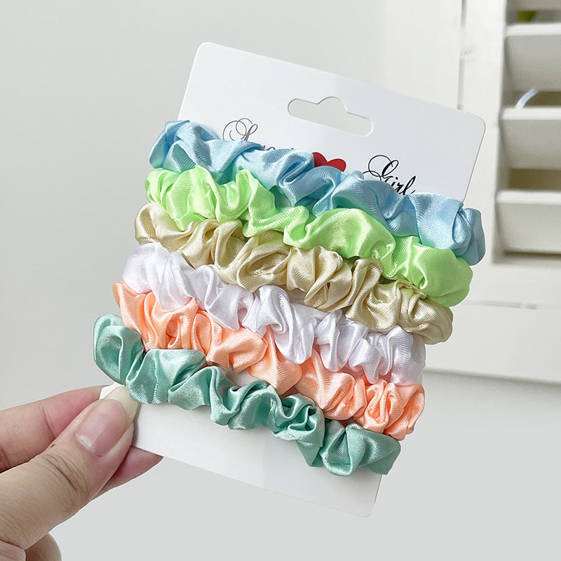 6-pack satin hair elastic