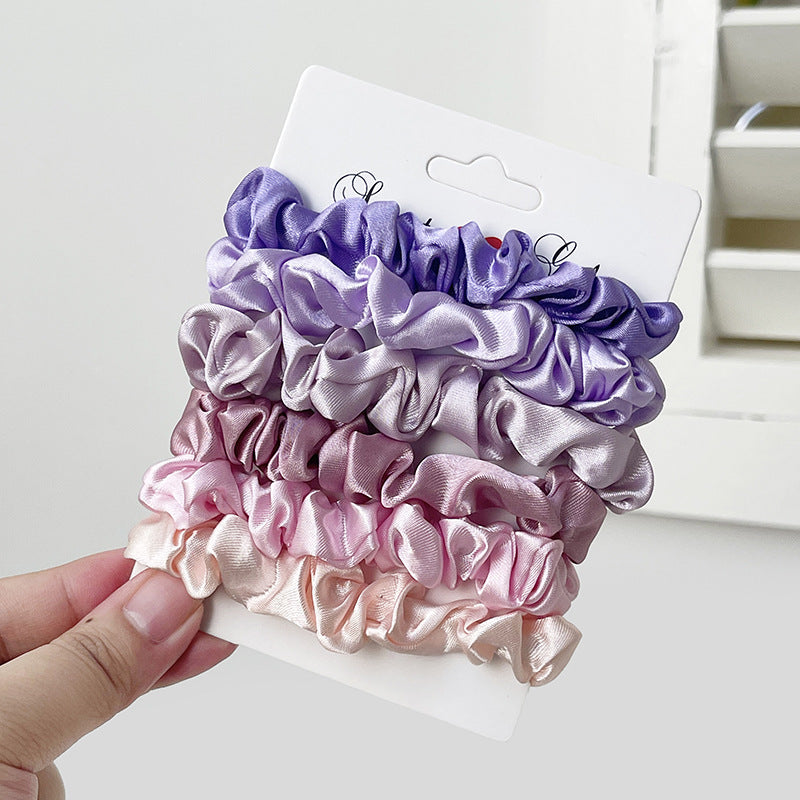 6-pack satin hair elastic