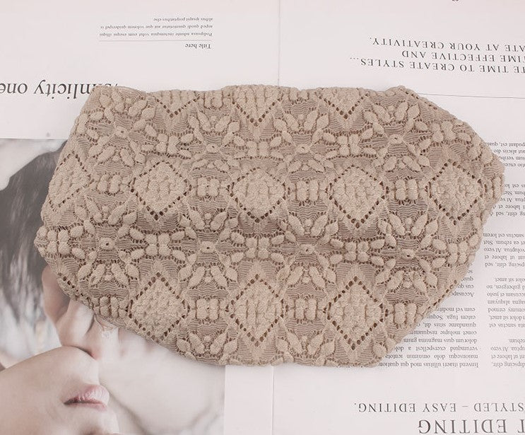 Lace bandanna elastic headband