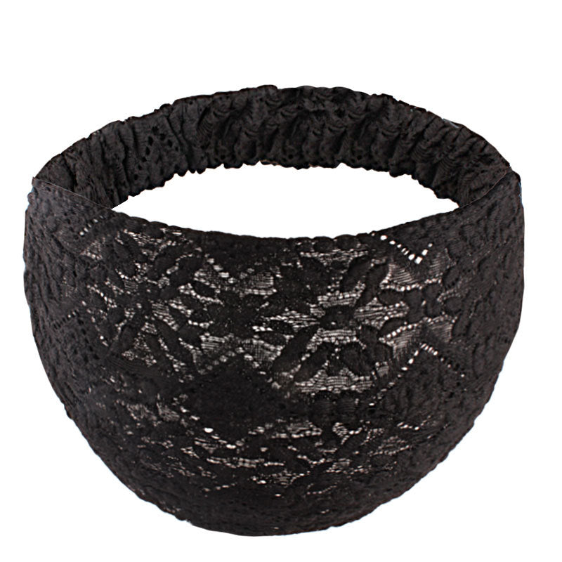 Lace bandanna elastic headband
