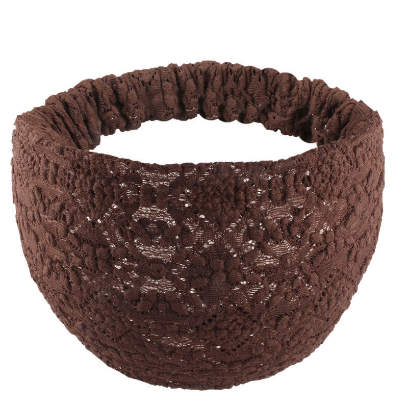 Lace bandanna elastic headband