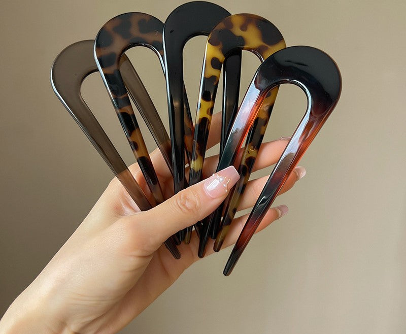 Resin large hair fork / French hair pin