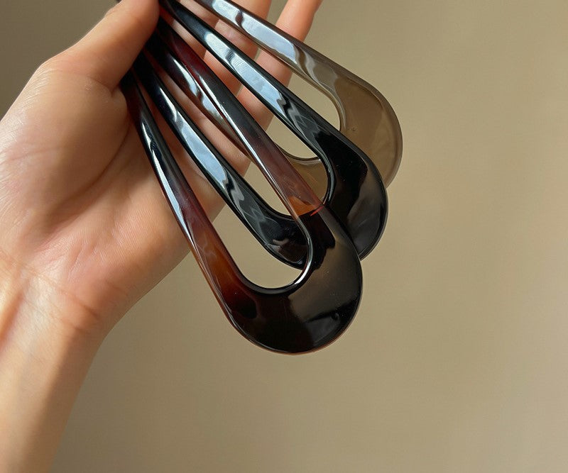 Resin large hair fork / French hair pin