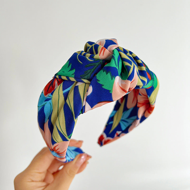 Floral large knotted headband