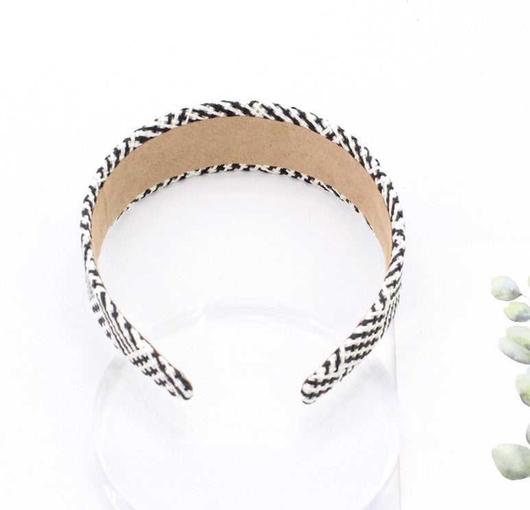 Raffia straw flat rattan headband