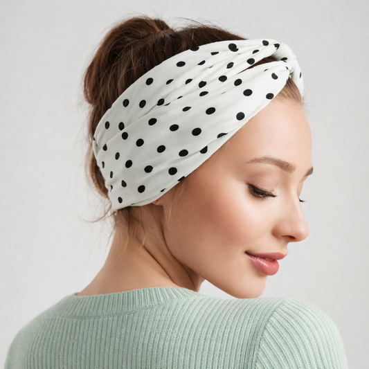 Polka dots turban headband