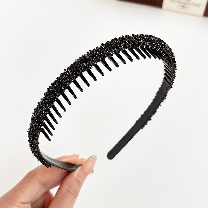 Combed headband with glitters