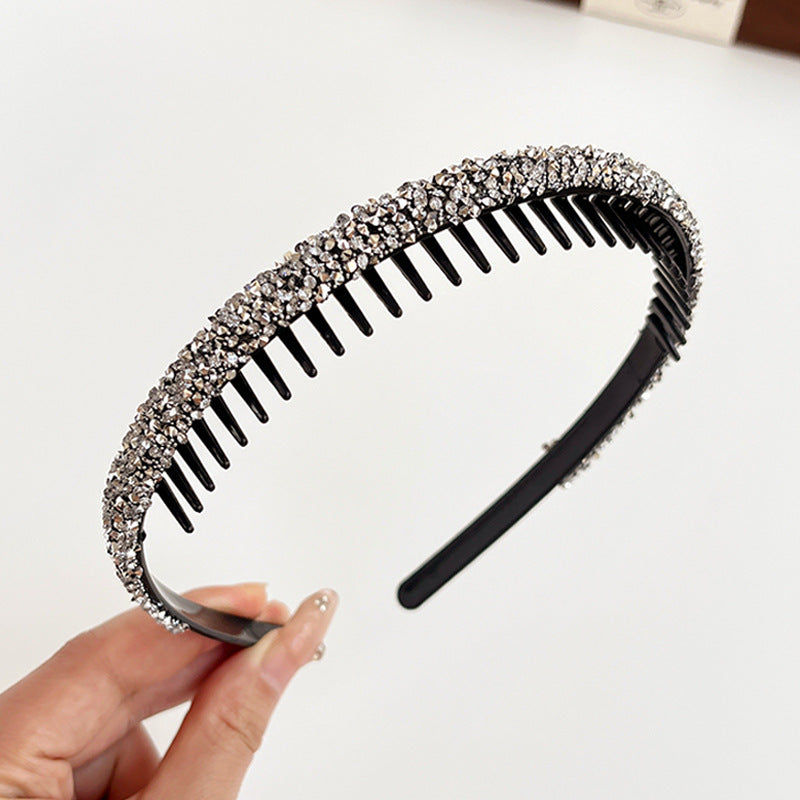 Combed headband with glitters
