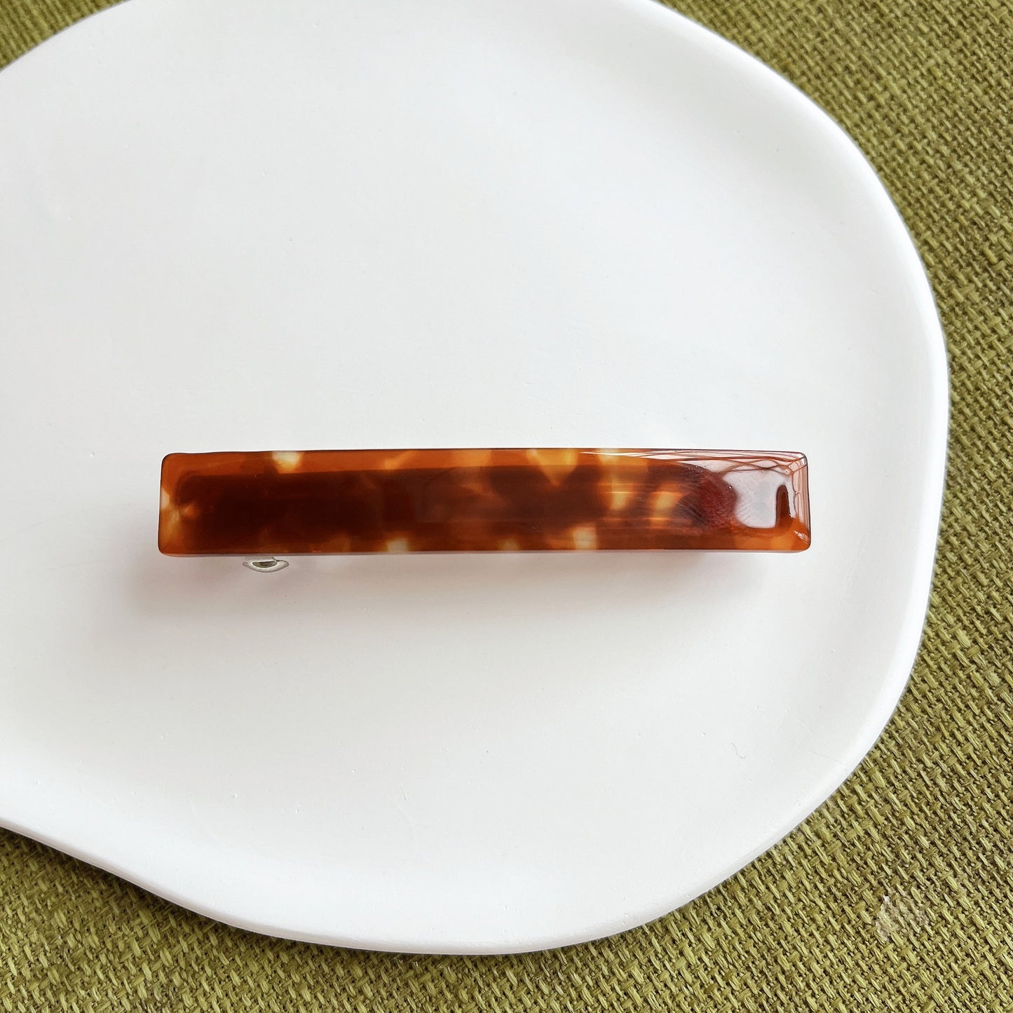 Small resin hair barrette