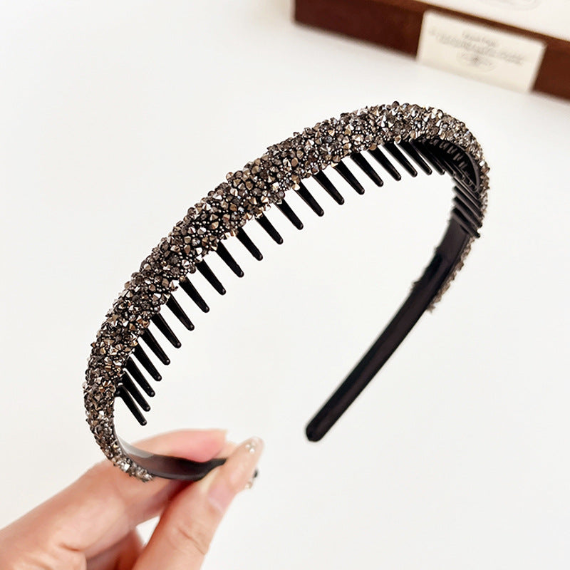 Combed headband with glitters