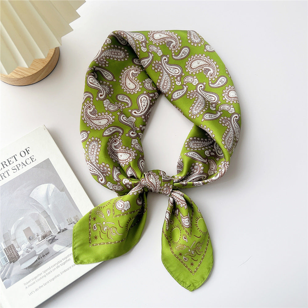 Paisley print square scarf