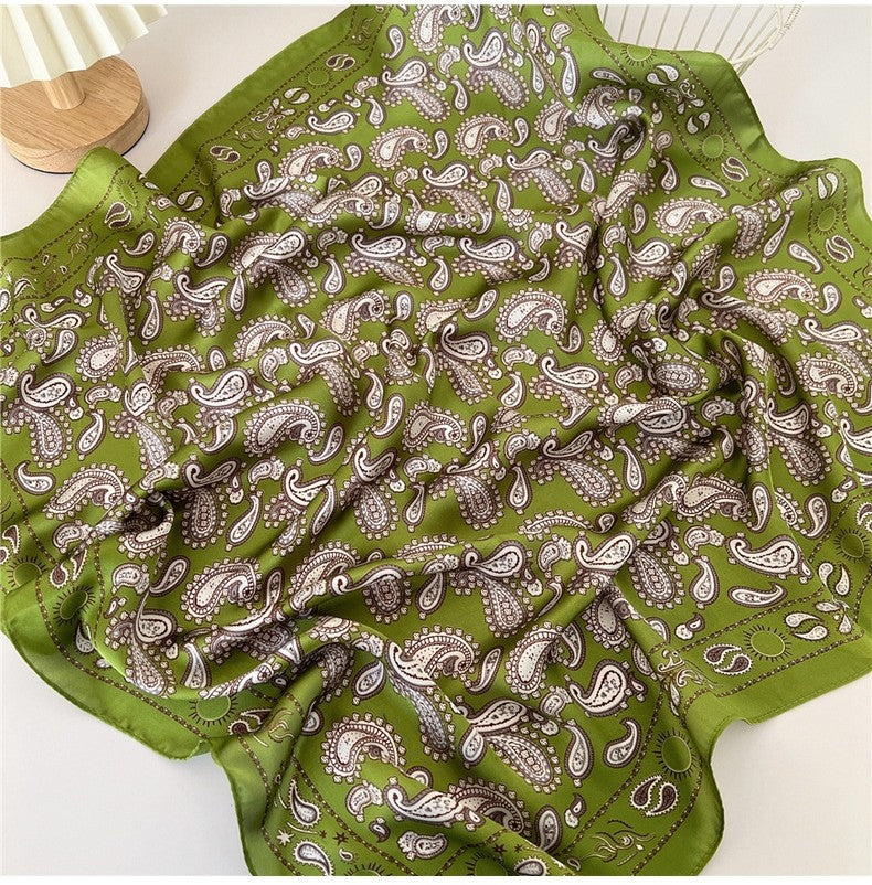 Paisley print square scarf