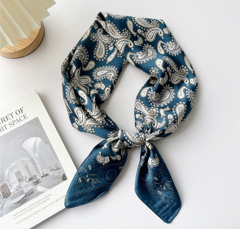 Paisley print square scarf