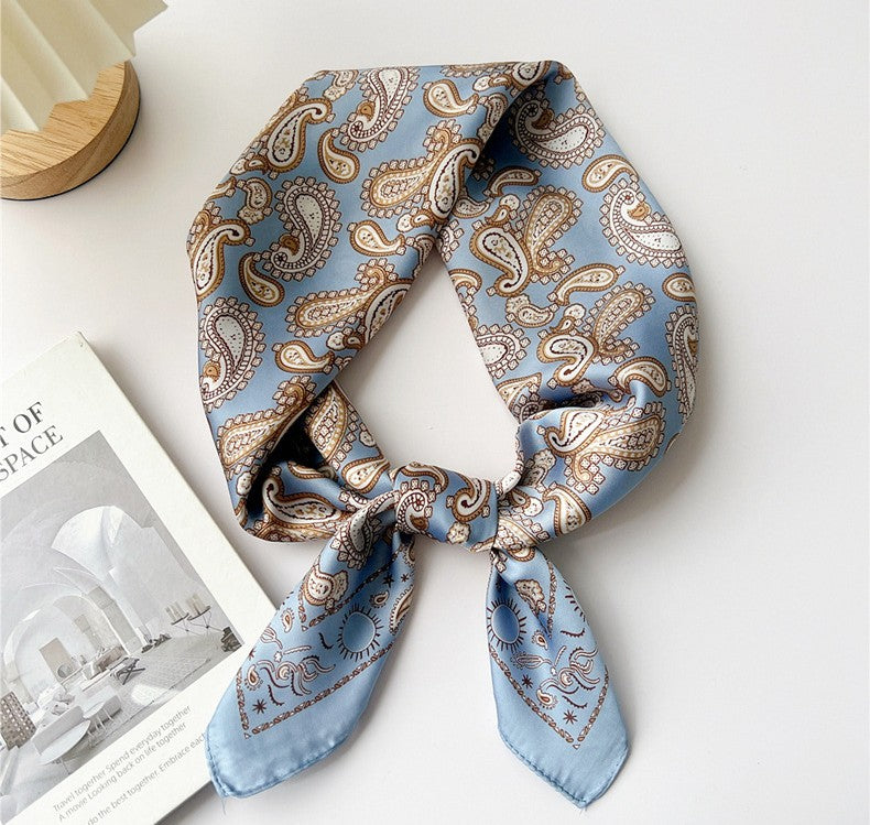 Paisley print square scarf
