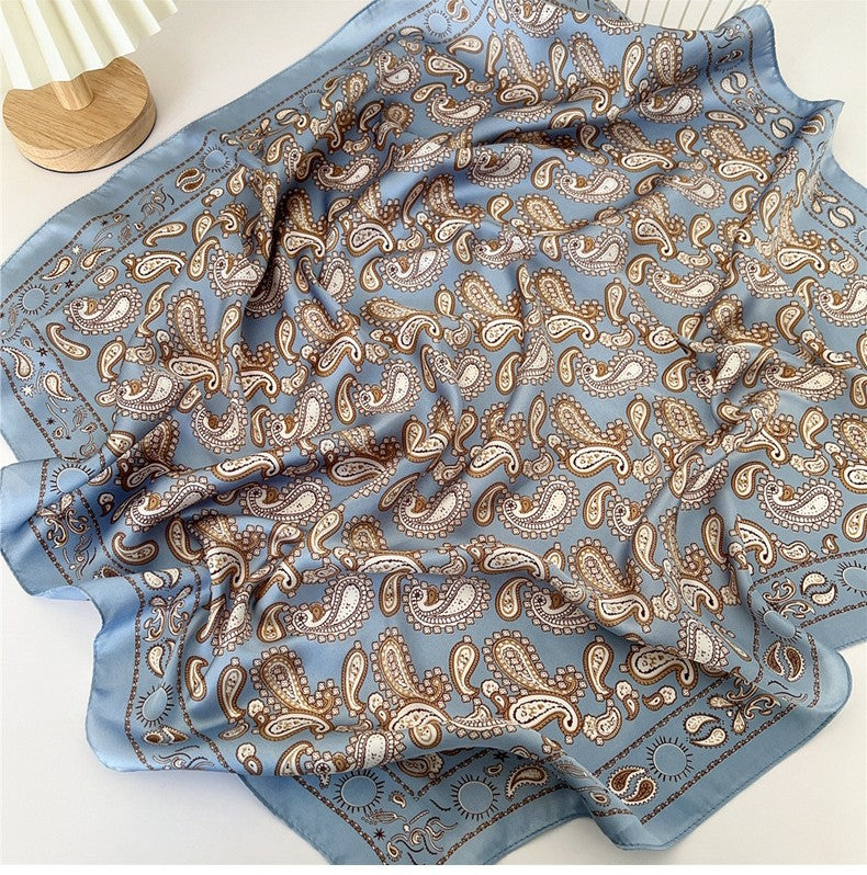 Paisley print square scarf