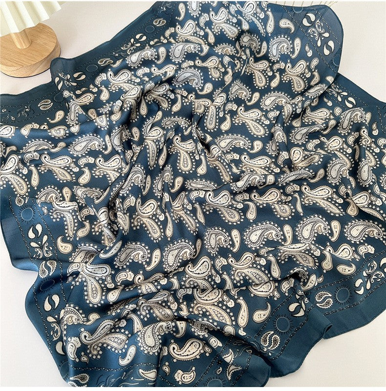 Paisley print square scarf