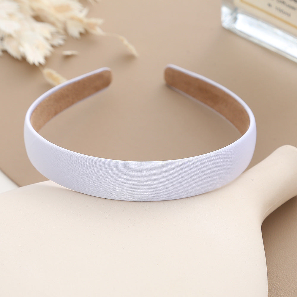 2cm wide matte satin headband