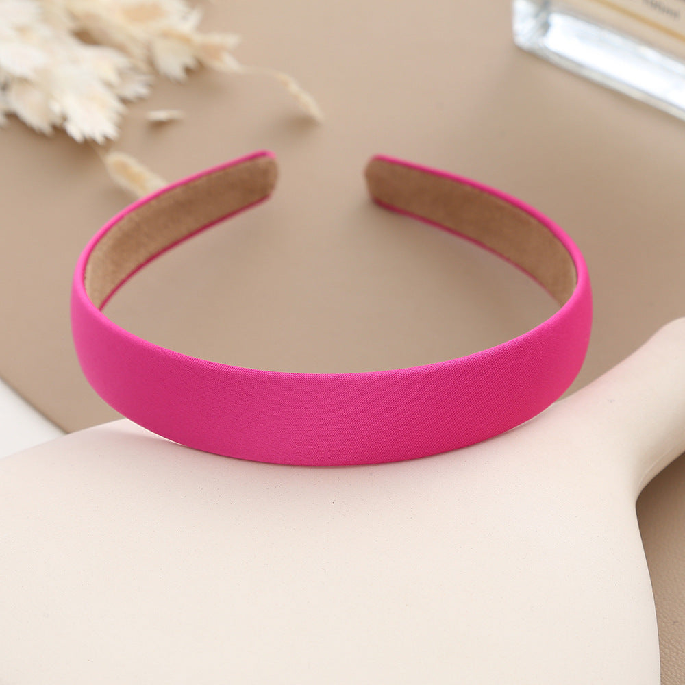 2cm wide matte satin headband