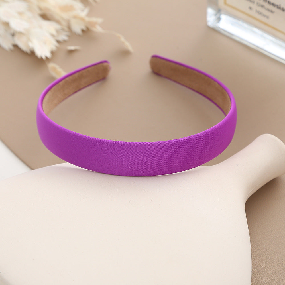2cm wide matte satin headband