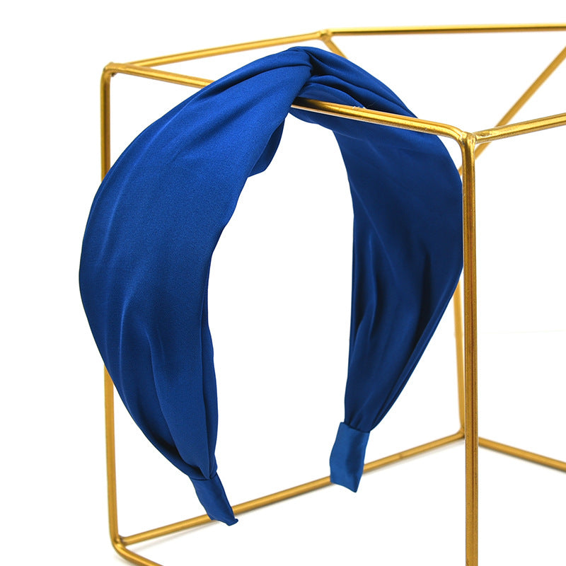 Twist top satin headband