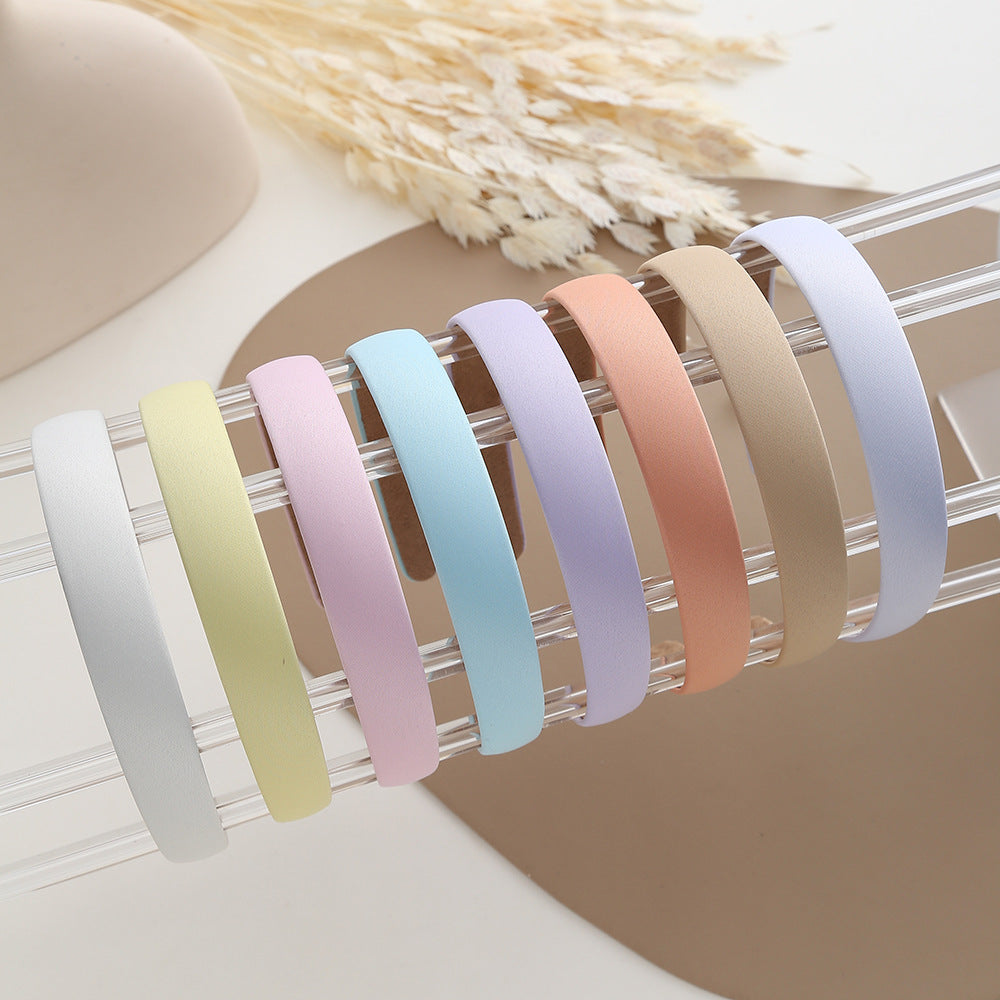 2cm wide matte satin headband