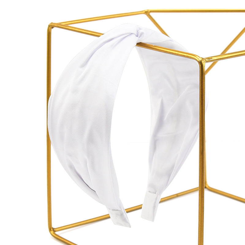 Twist top satin headband