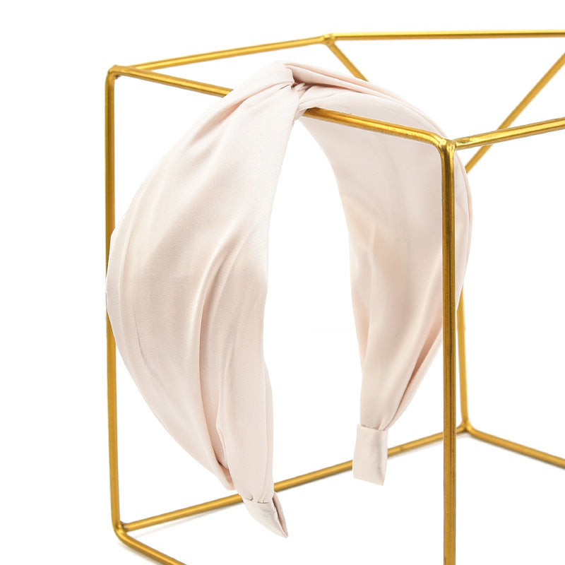 Twist top satin headband