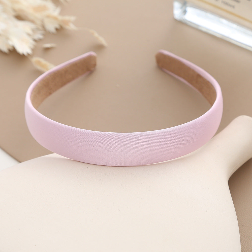 2cm wide matte satin headband