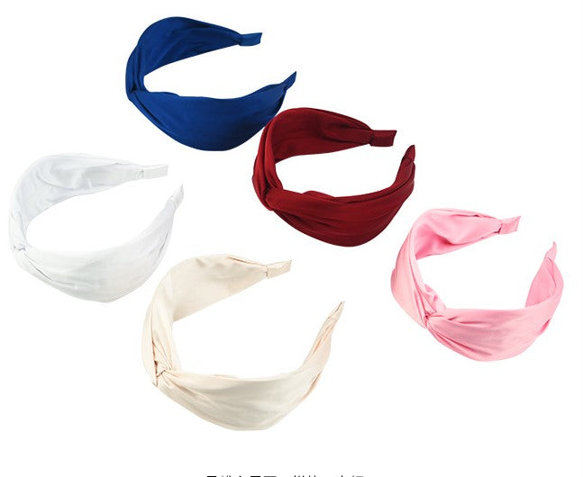 Twist top satin headband