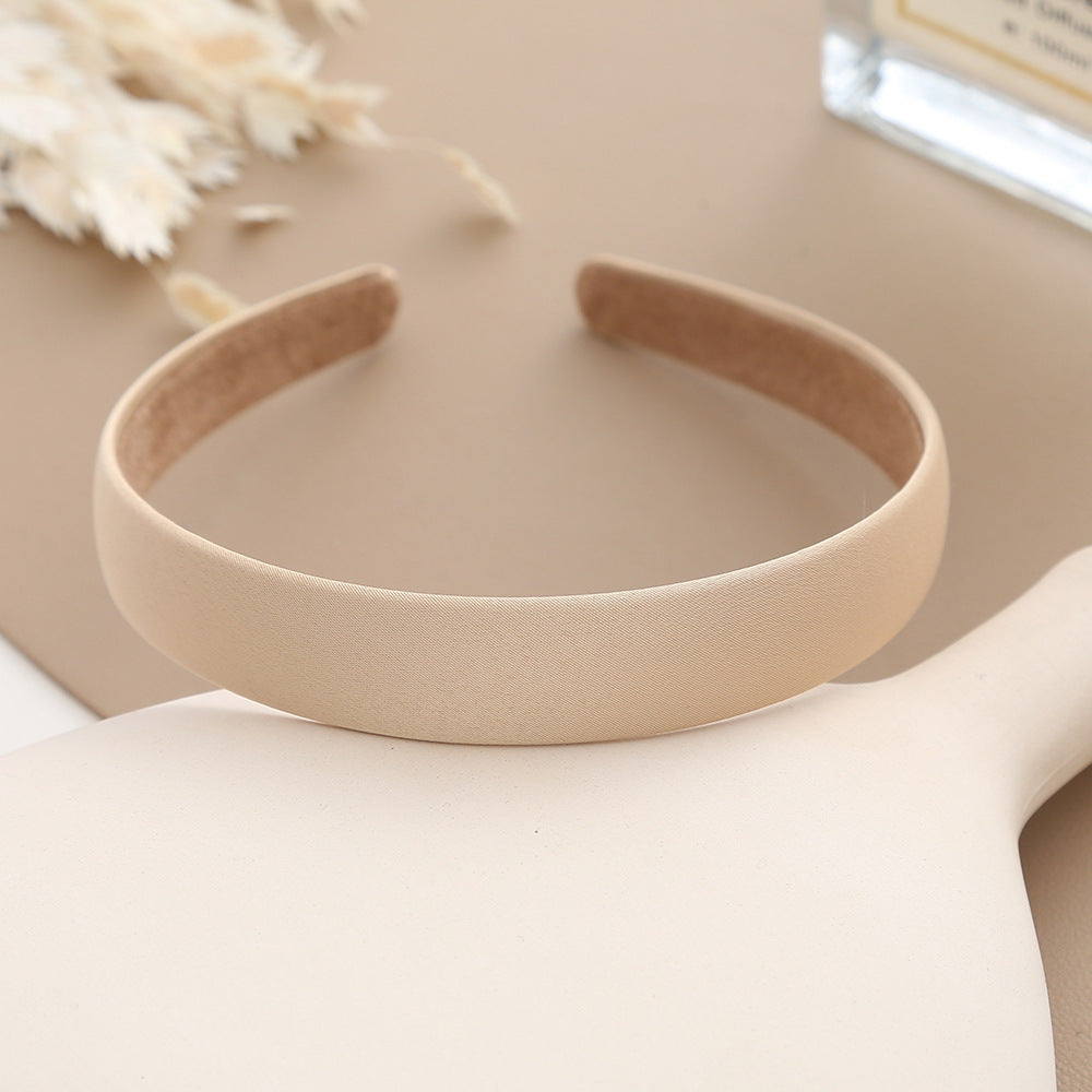 2cm wide matte satin headband