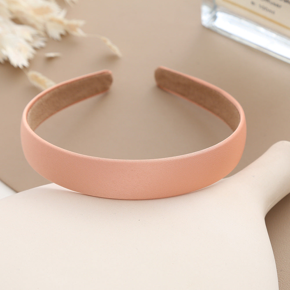 2cm wide matte satin headband