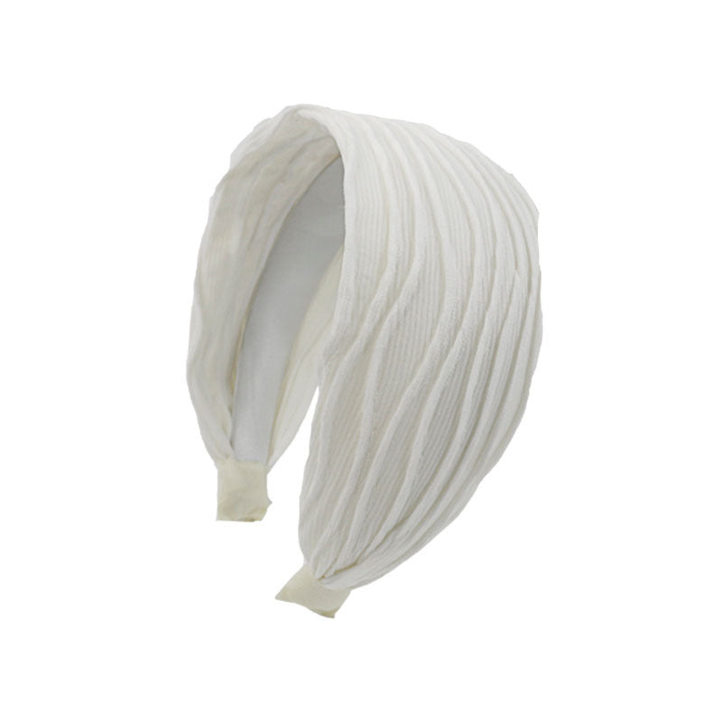 7cm wide wavy top plain headband