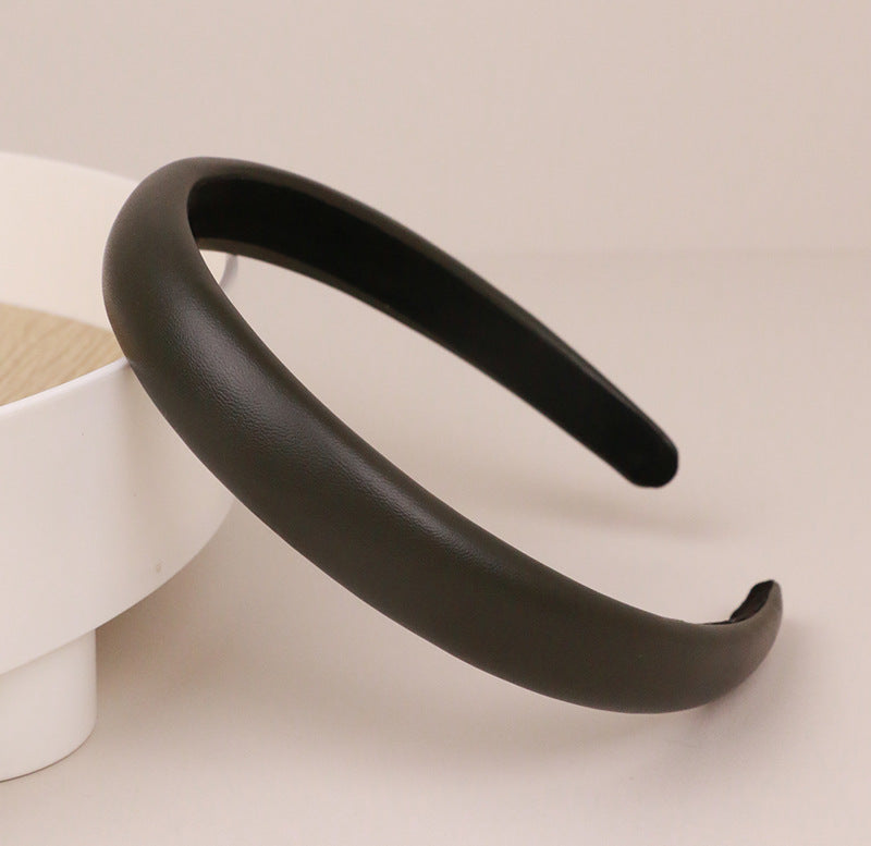 2cm wide matte leather headband