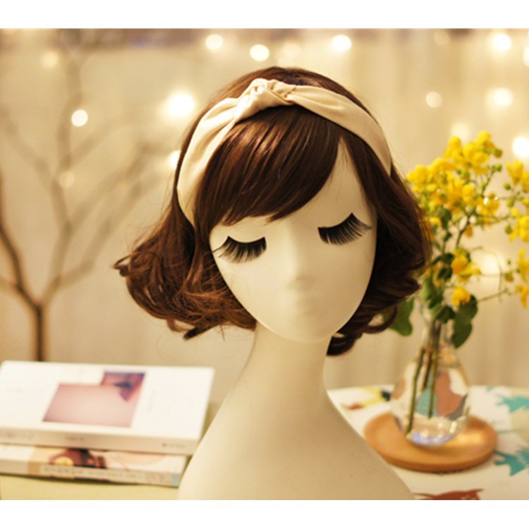 Plain colour light weight knotted headband