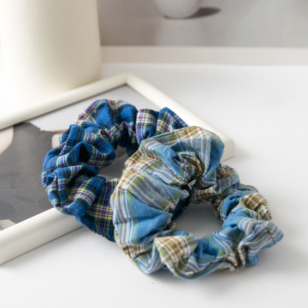 2-pack small plaids scrunchies