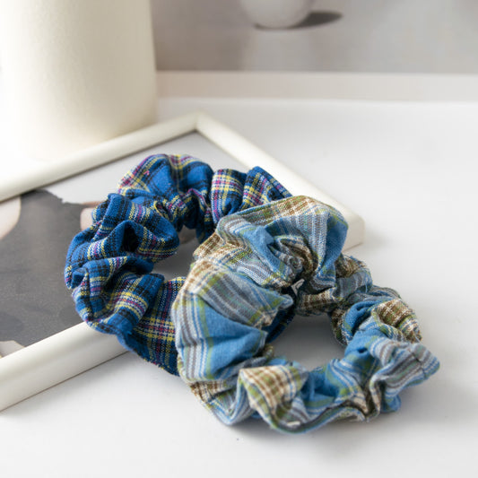 2-pack small plaids scrunchies