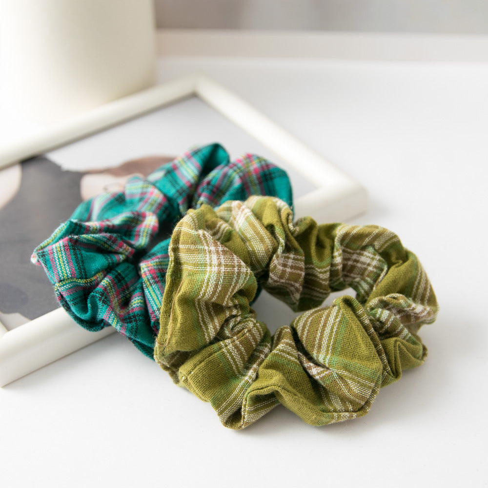 2-pack small plaids scrunchies