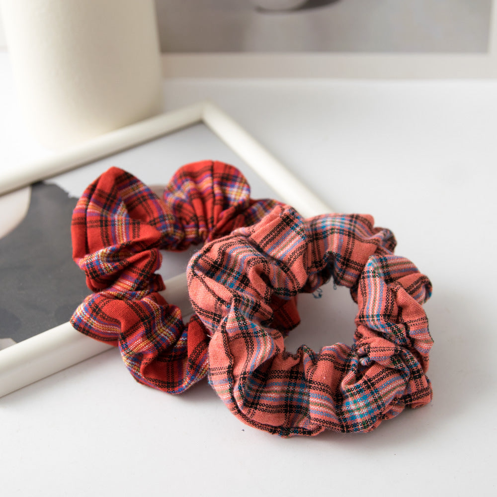 2-pack small plaids scrunchies
