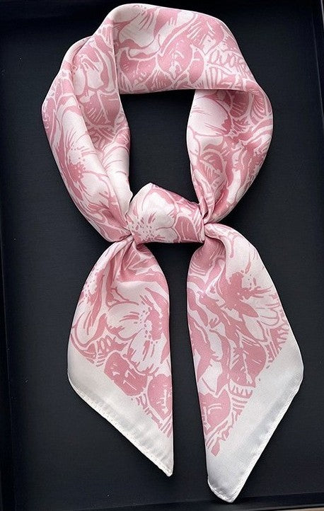Floral square scarf