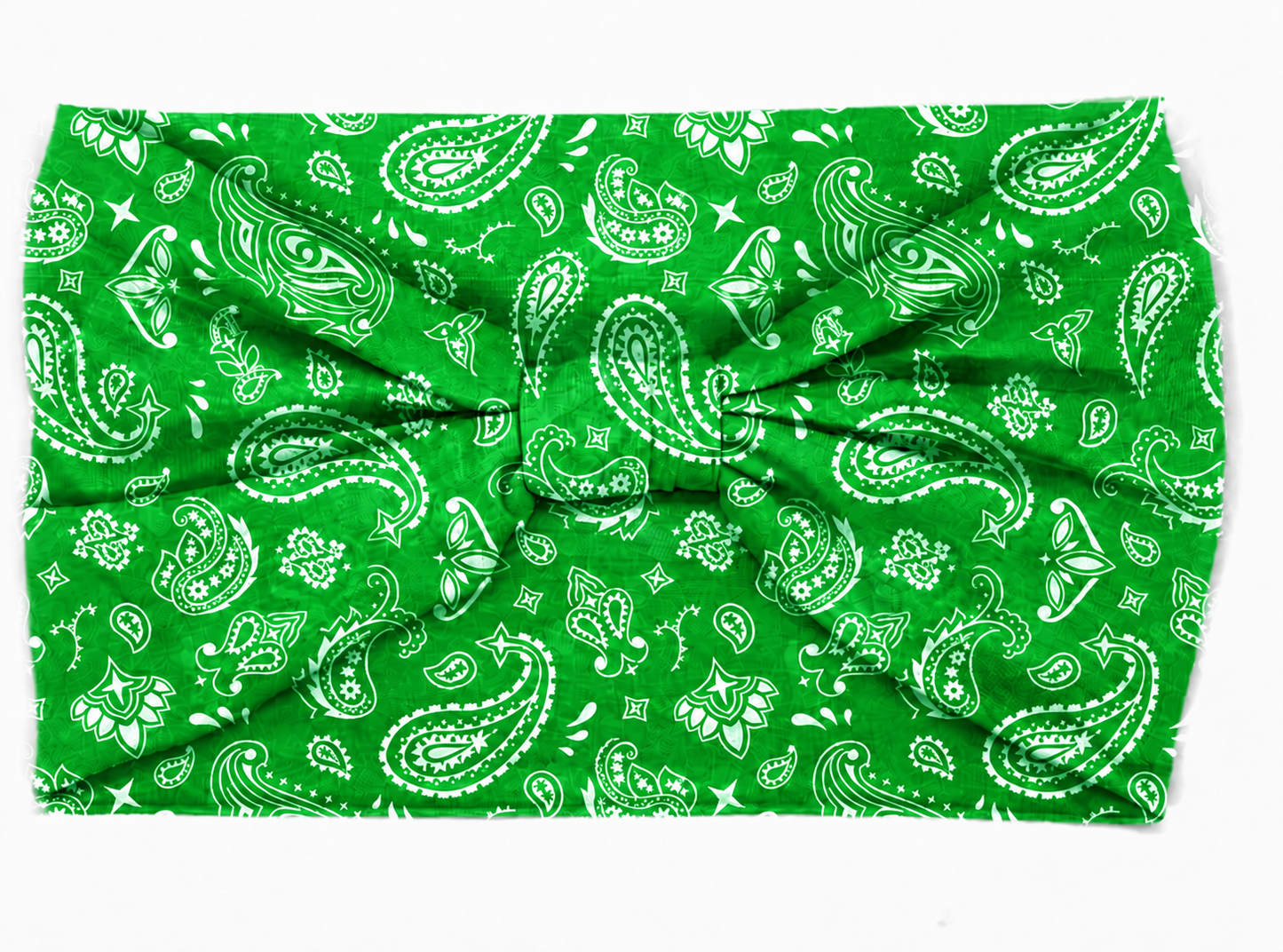 Paisley print knotted bandanna headband