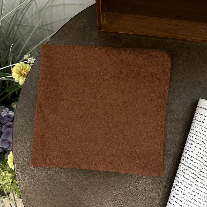 Plain square scarf
