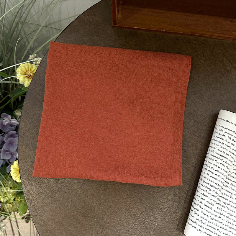 Plain square scarf