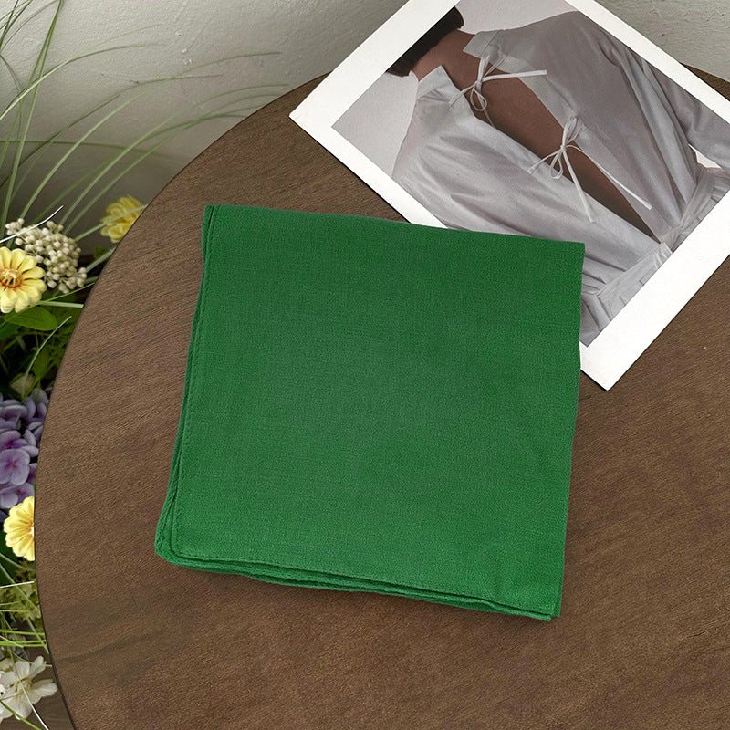 Plain square scarf
