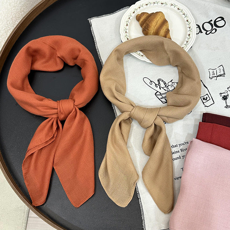 Plain square scarf