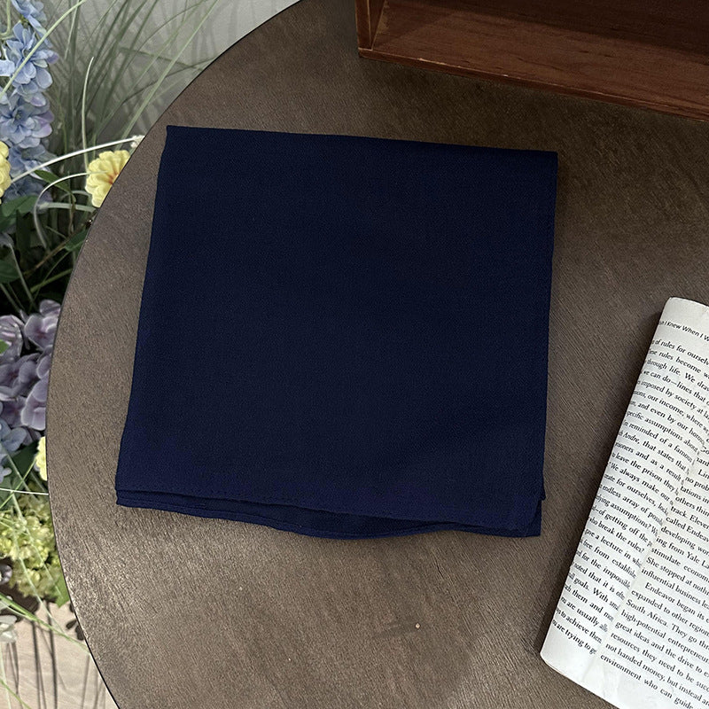 Plain square scarf