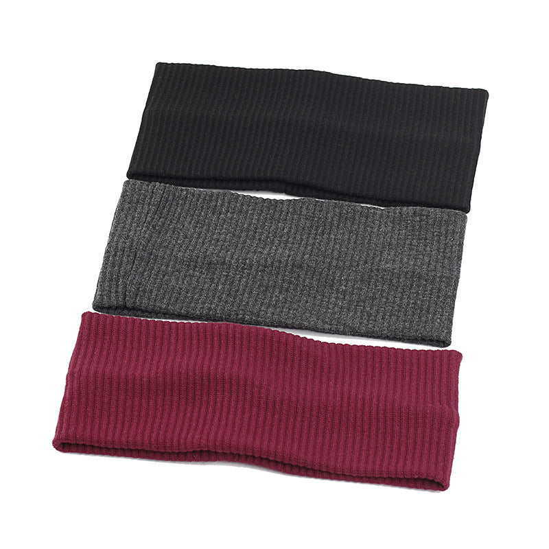 Ribbed stretchy extra-wide loop headband