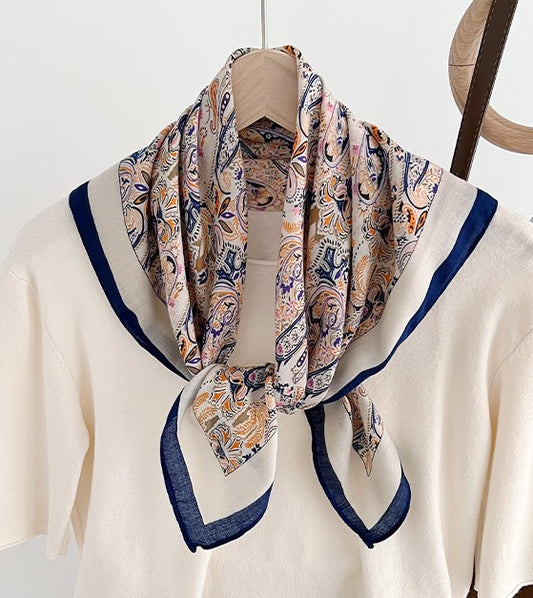 Floral paisley square scarf