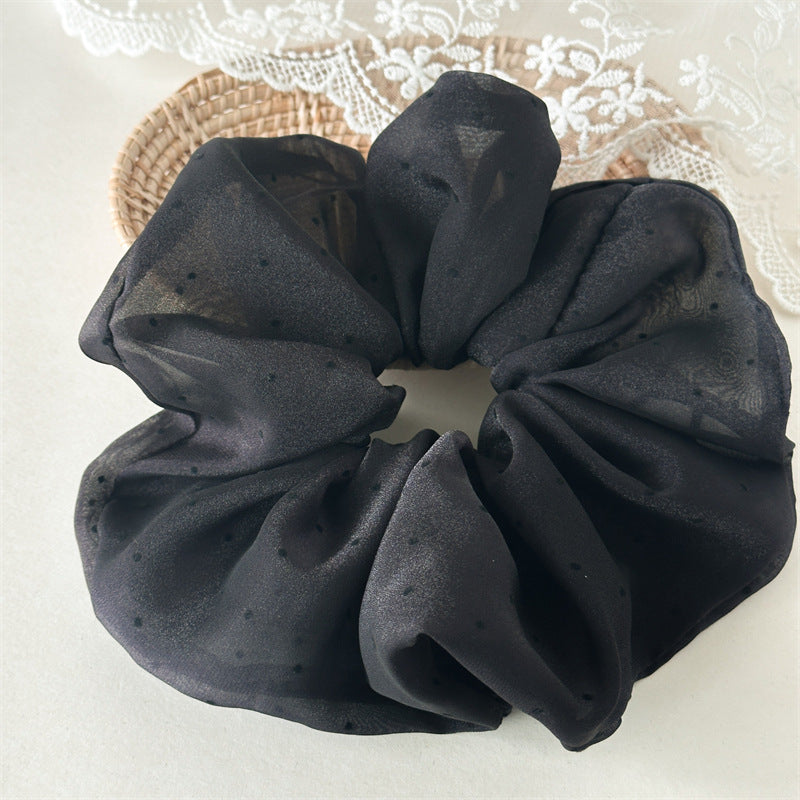 Over-size dotted scrunchies