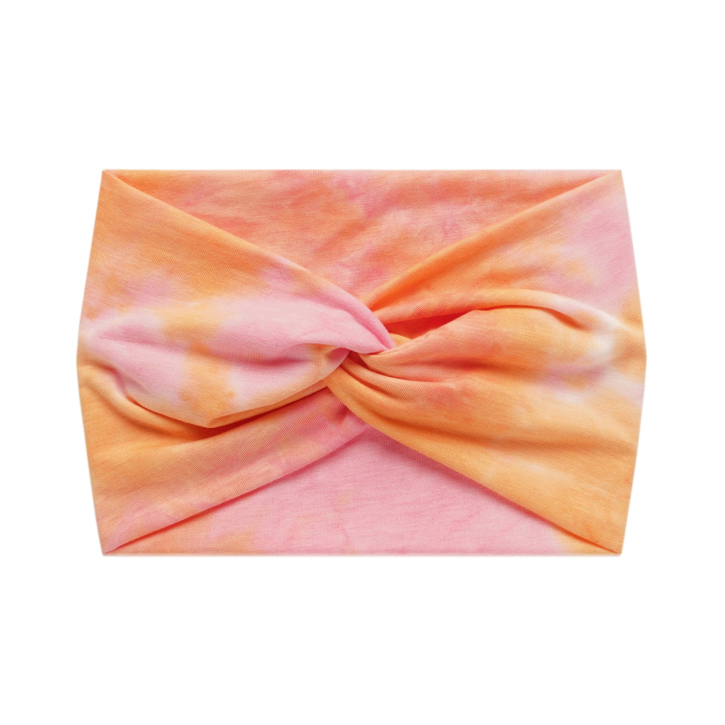 Tie dye print super wide twist front stretchy headband
